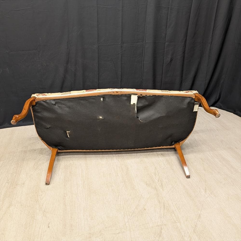 イタリア製　アッティカ　猫脚　ラブソファ　2人掛け　サロンチェア　アームチェア