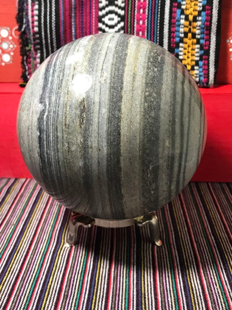 《SHOP》丸玉【リバーストーン/大理石】約100mm/約1.6kg[1599