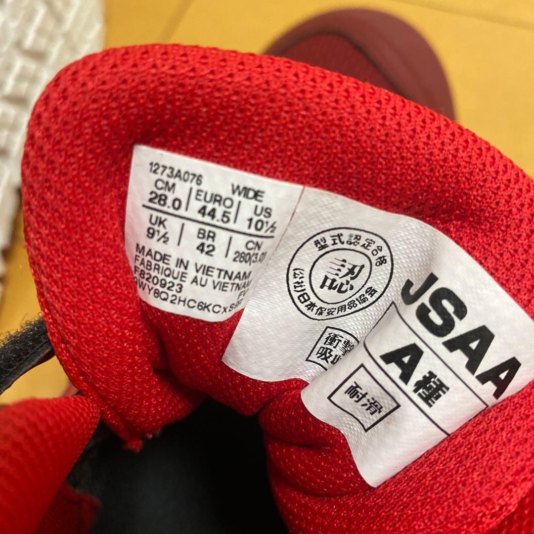 新品未使用　アシックス 安全靴　cp216 28cm 赤 クラシックレッド