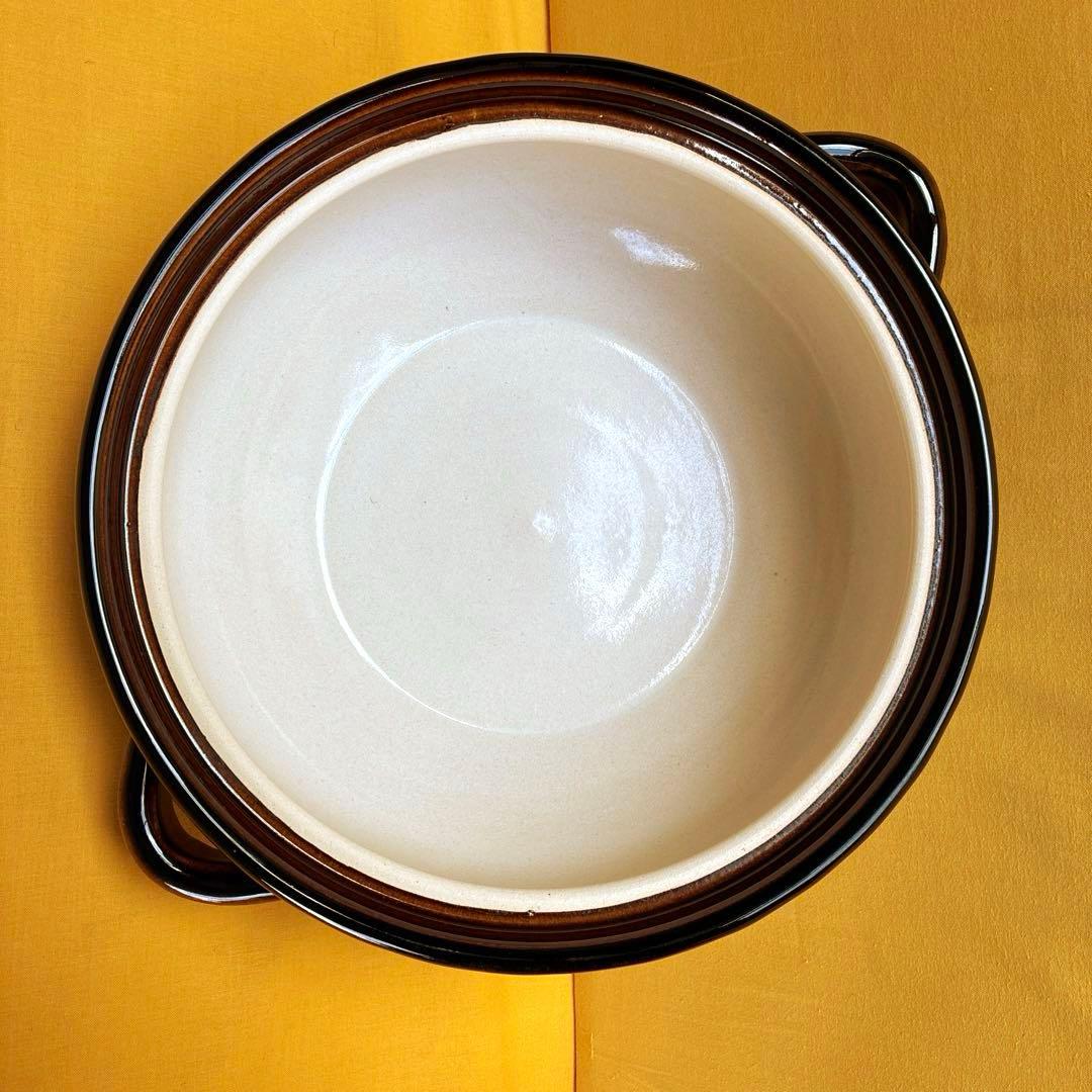 土鍋伊賀焼10.5号深鍋アメ釉