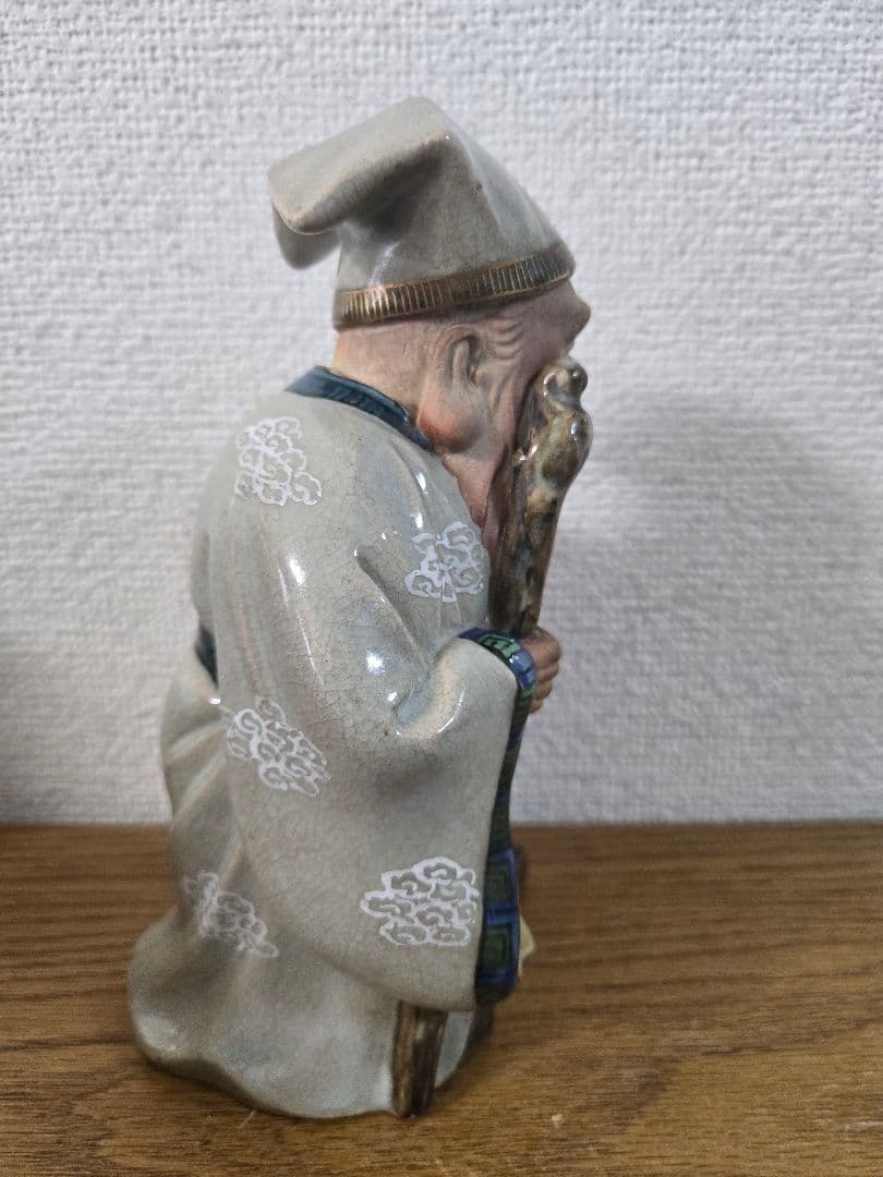 九谷焼、寿老人置物仏像、縁起、 九谷焼 七福神 福禄寿 置物 九谷焼