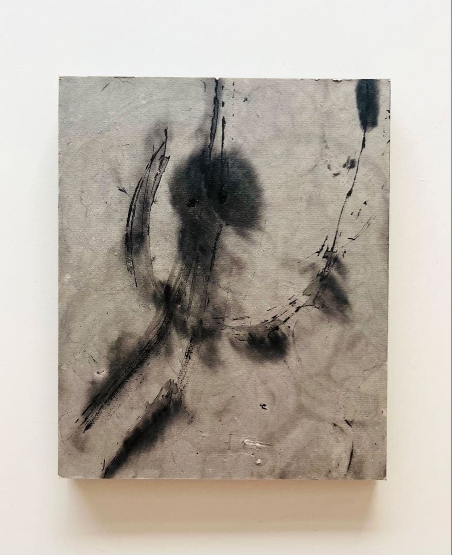 象形文字インスピレーション 前衛書道 パネル作品 - 2005年制作 キズあり