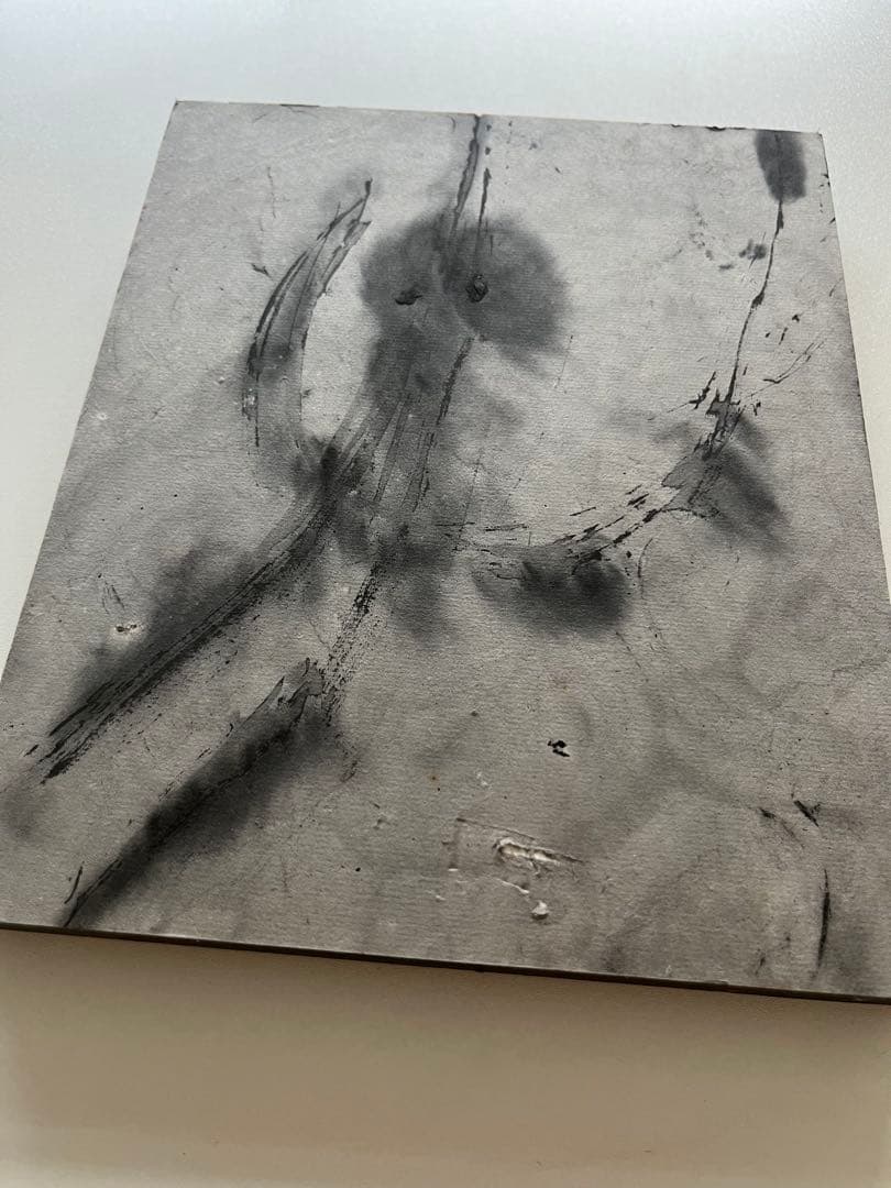 象形文字インスピレーション 前衛書道 パネル作品 - 2005年制作 キズあり