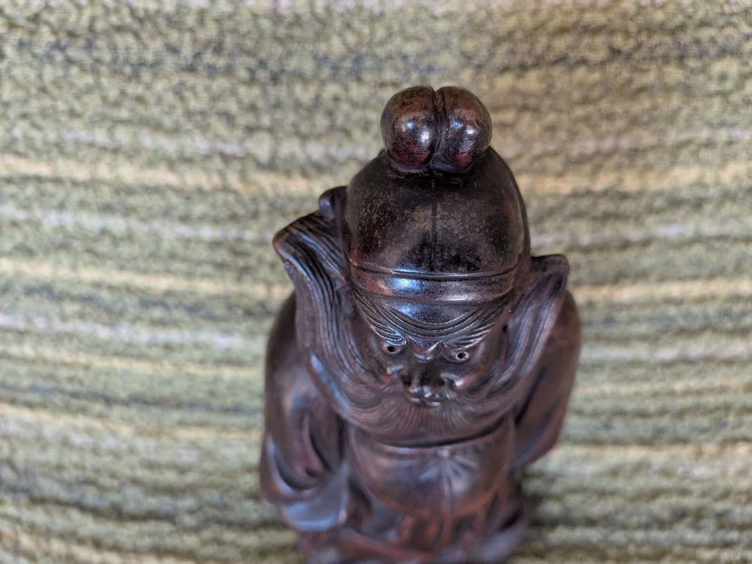 №19古備前鍾馗置物A15、 厄除け・魔除けの鍾馗様像、備前焼の鍾馗置物、