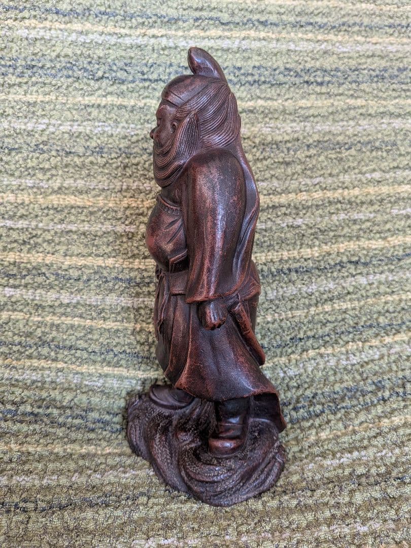 №19古備前鍾馗置物A15、 厄除け・魔除けの鍾馗様像、備前焼の鍾馗置物、