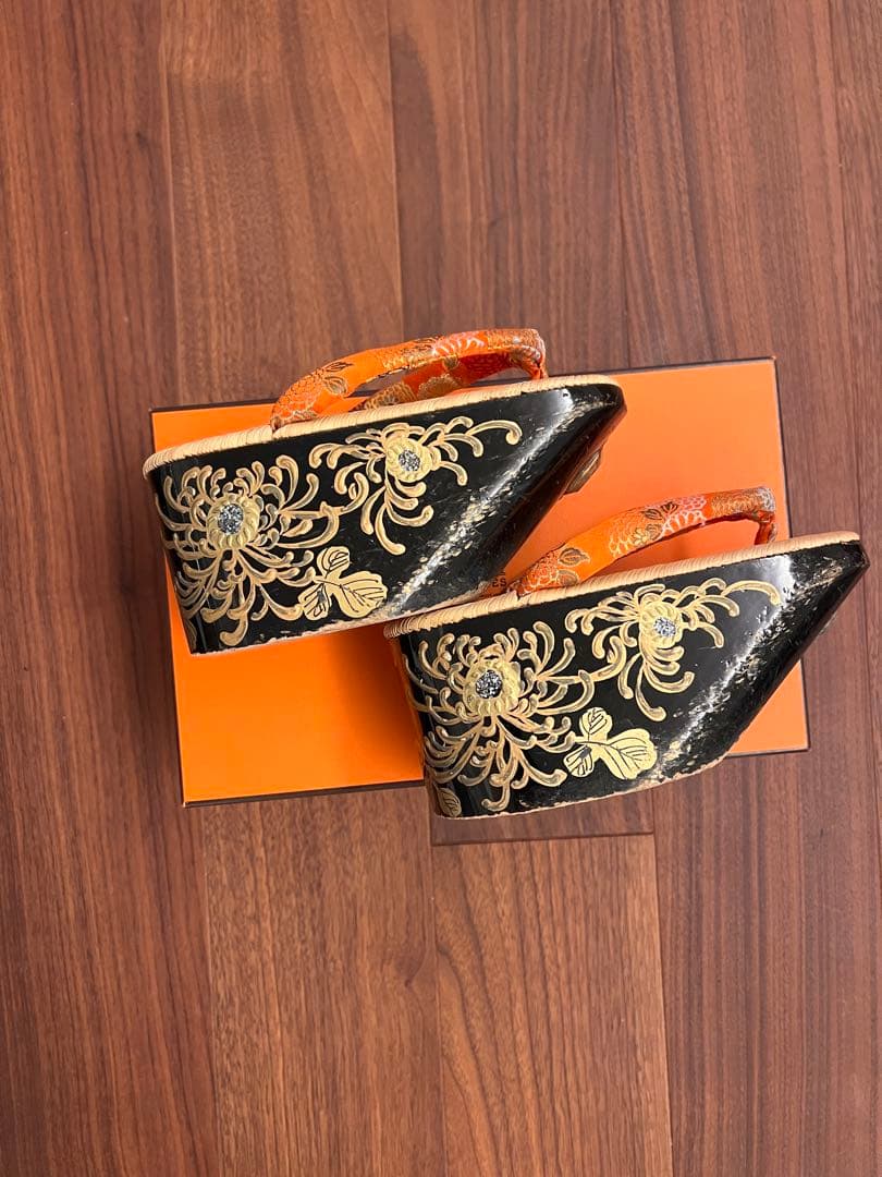 七五三　ぽっくり　おこぼ　最高級品　金蒔絵、螺鈿細工　アンティークおはりばこ