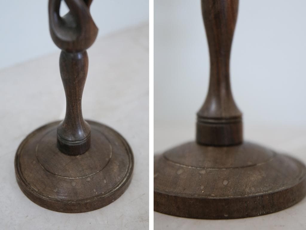 英国アンティーク木製スモーカーズスタンド/灰皿アシュトレイ/タバコ