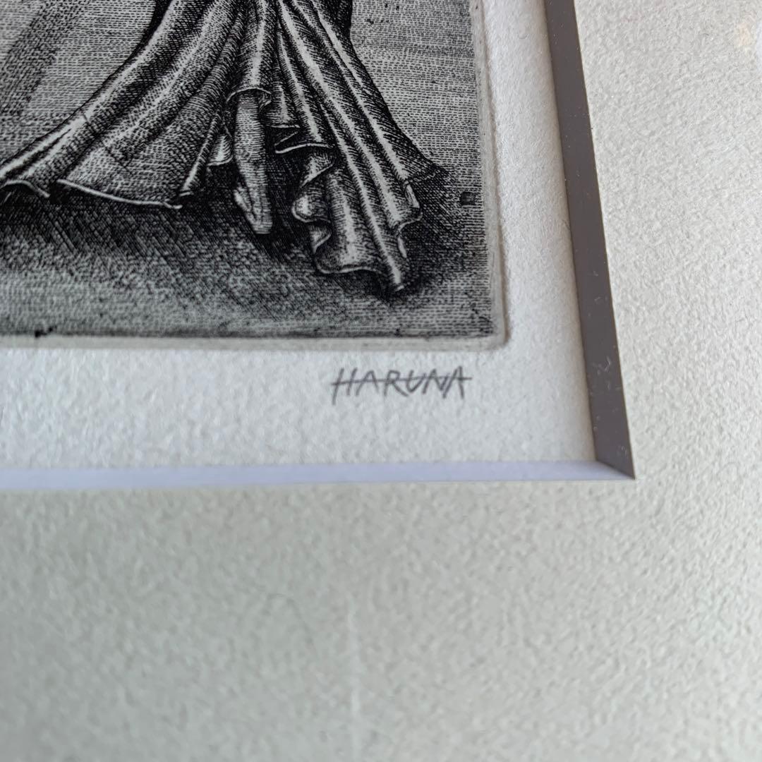 「回廊の出来事」 木村遥名 エッチング 額装 ed no.4/30