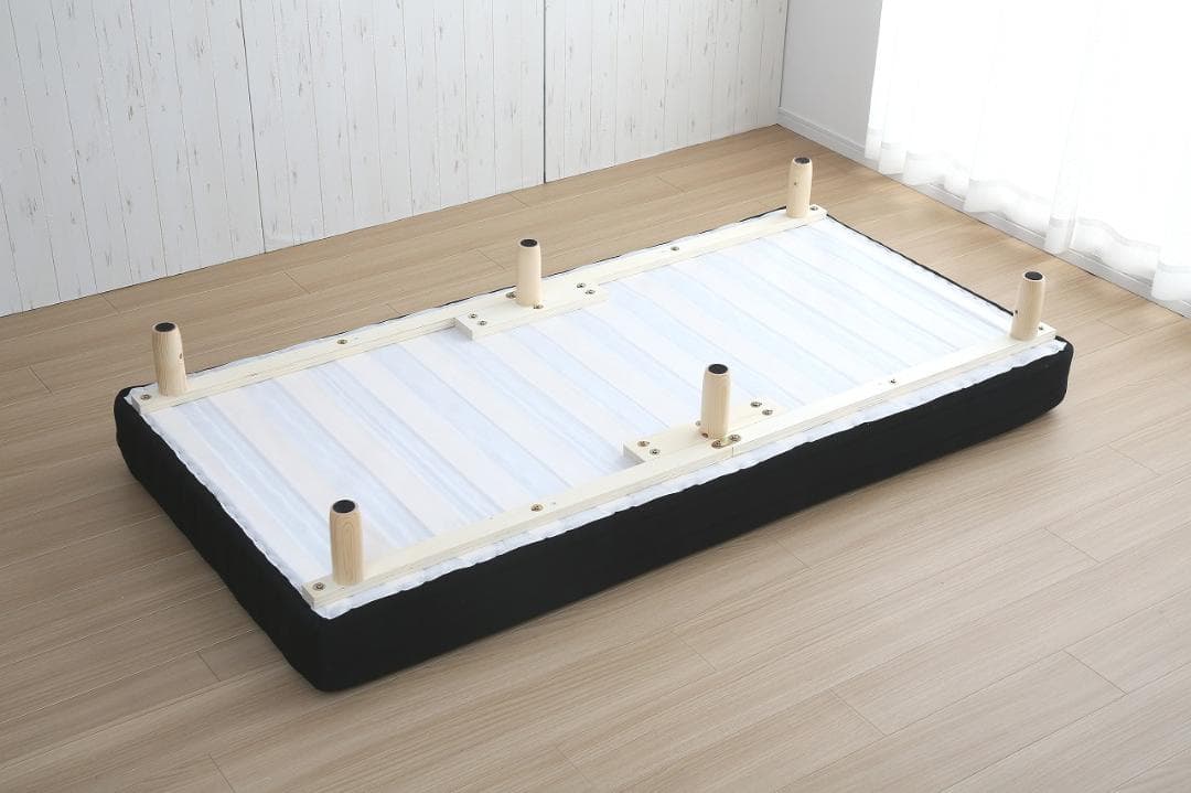 《新品・送料無料》一体型脚付きマットレスベッド【シングル】