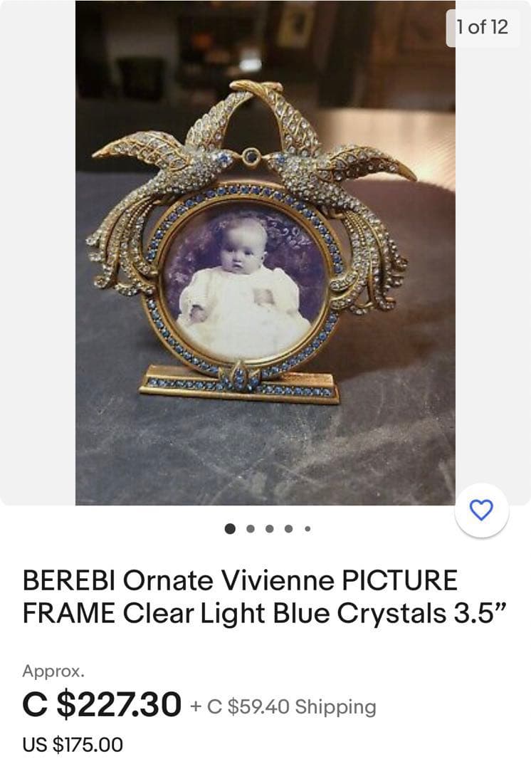 BEREBI レア❣️限定品　写真たて フォトフレーム　孔雀　ビンテージ