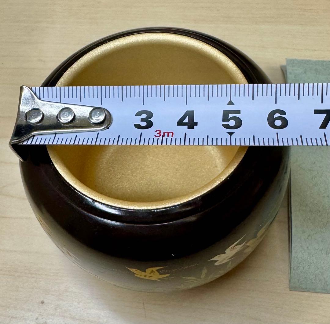 《 新品 》高岡銅器 香炉 玉胴型 波千鳥 蒔絵仕上 正晴堂 宏一作