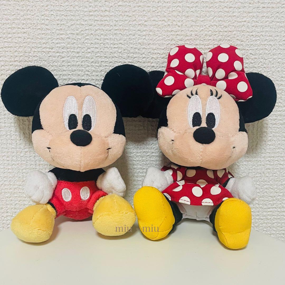 ディズニー ミッキーマウス ミニーマウス ぬいぐるみバッジ ストラップ