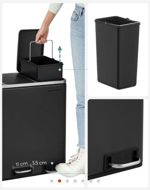 ゴミ箱 ダストボックス ペダル式 3×18L