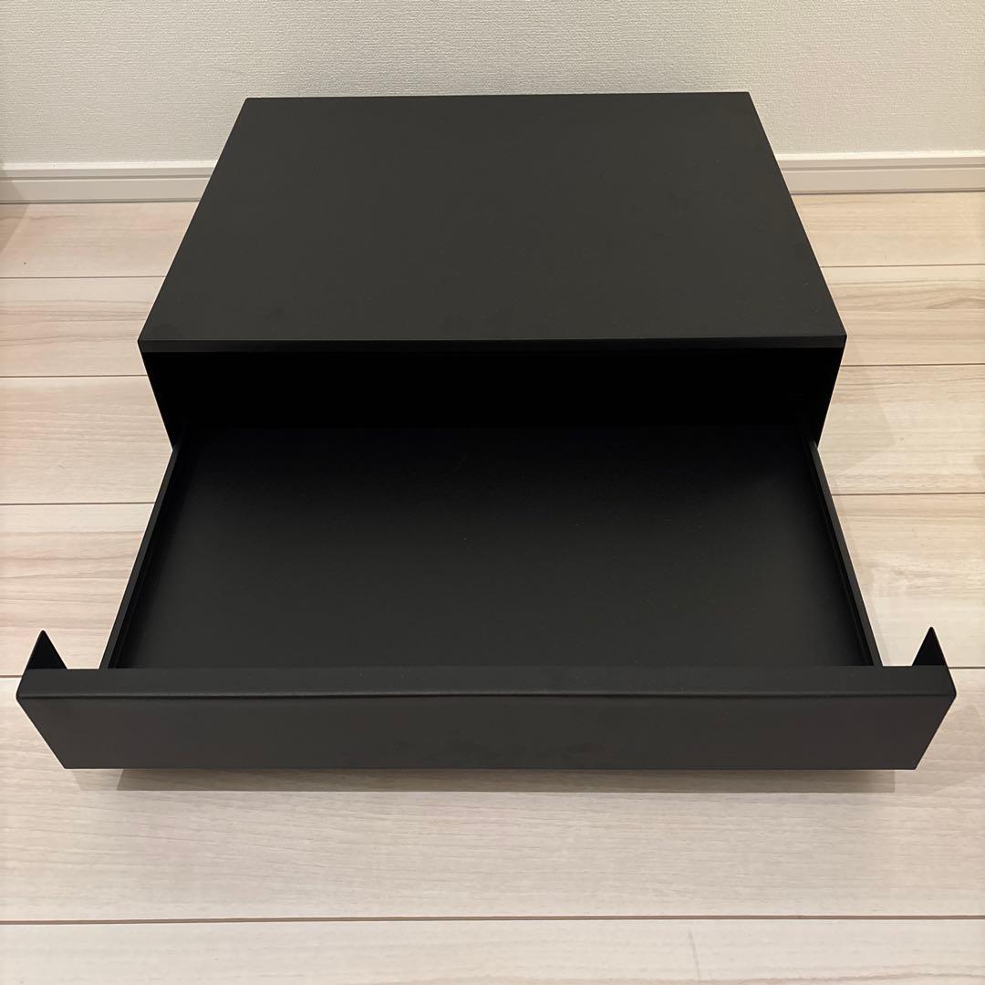 山崎実業 家電下引き出し ＆ スライドテーブル ブラック tower