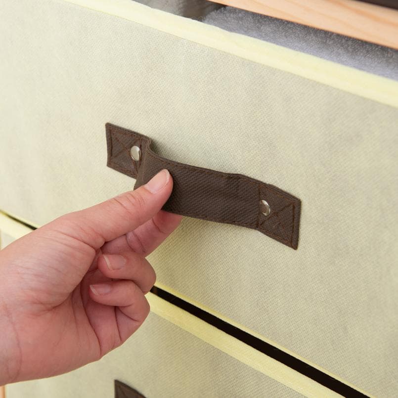 《新品・送料無料》ナチュラルテイスト◎収納ハンプチェスト5段 天板付 木目