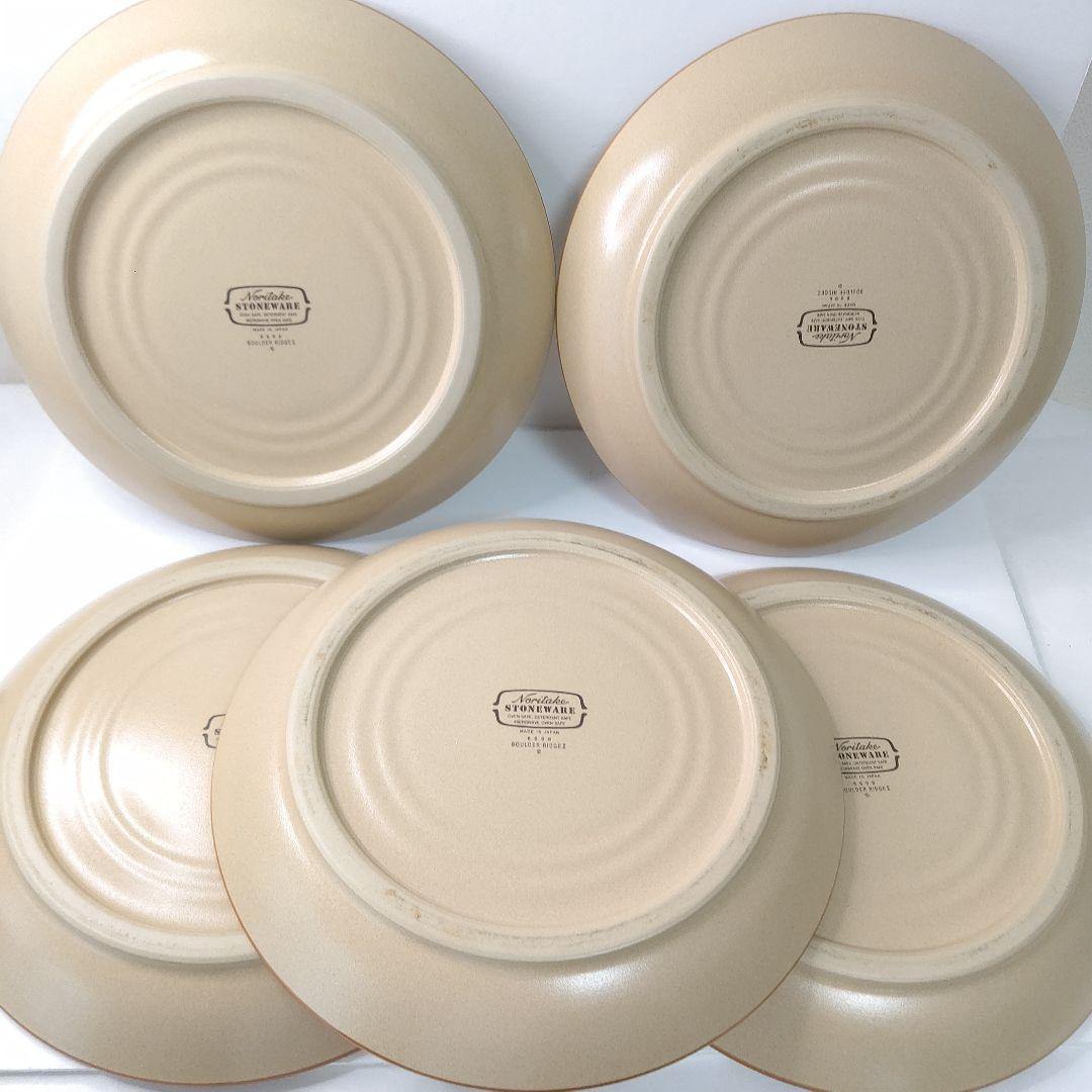 ノリタケ　ストーンウェア　ボルダーリッジⅡ 8699　プレート　皿　5枚　極美品