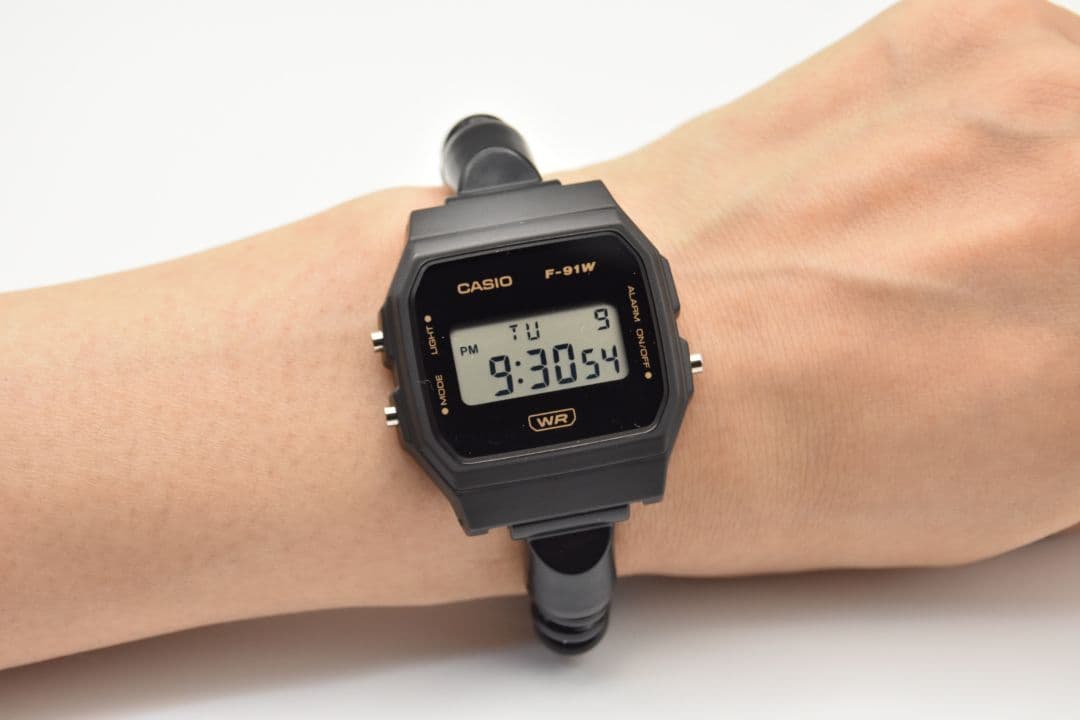 CASIO F-91WB ブラックサウナバンドカスタム