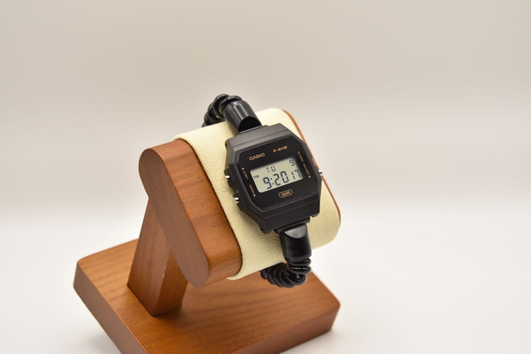 CASIO F-91WB ブラックサウナバンドカスタム