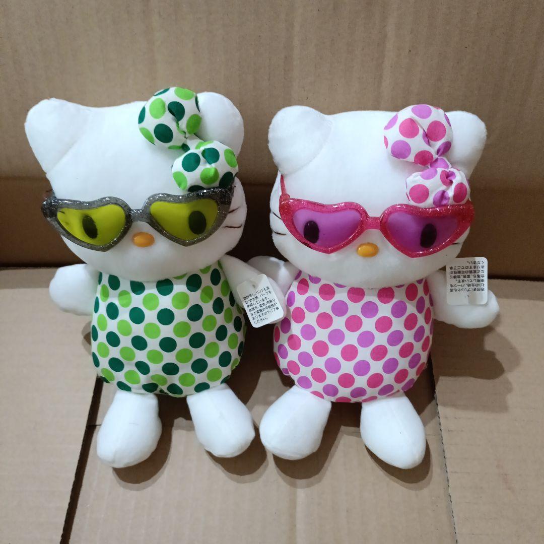 レア★希少★ハローキティ★ギャル★豹柄★サングラス★レトロ★ぬいぐるみ★7体