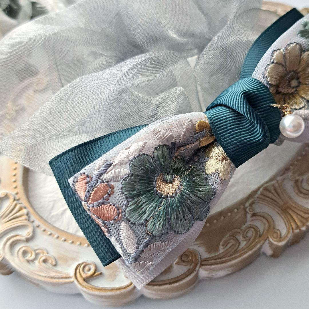 紅茶 様お取引中⭐3033⭐❣️大人可愛い華やかアクセ❣️オリジナル✴インド刺繍