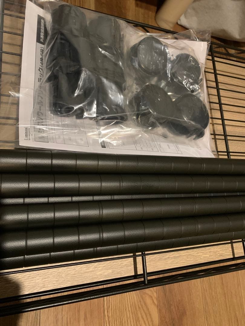 ルミナス ノワール ラック 5段 幅110 奥行40 【天板2枚付き】