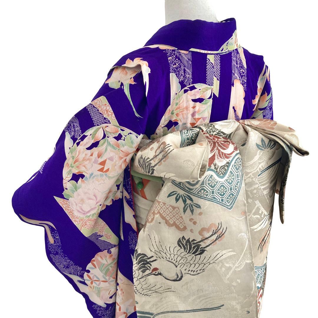 アンティーク　錦紗　女の子　子供着物　NO6