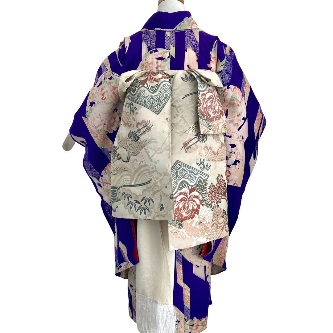 アンティーク　錦紗　女の子　子供着物　NO6