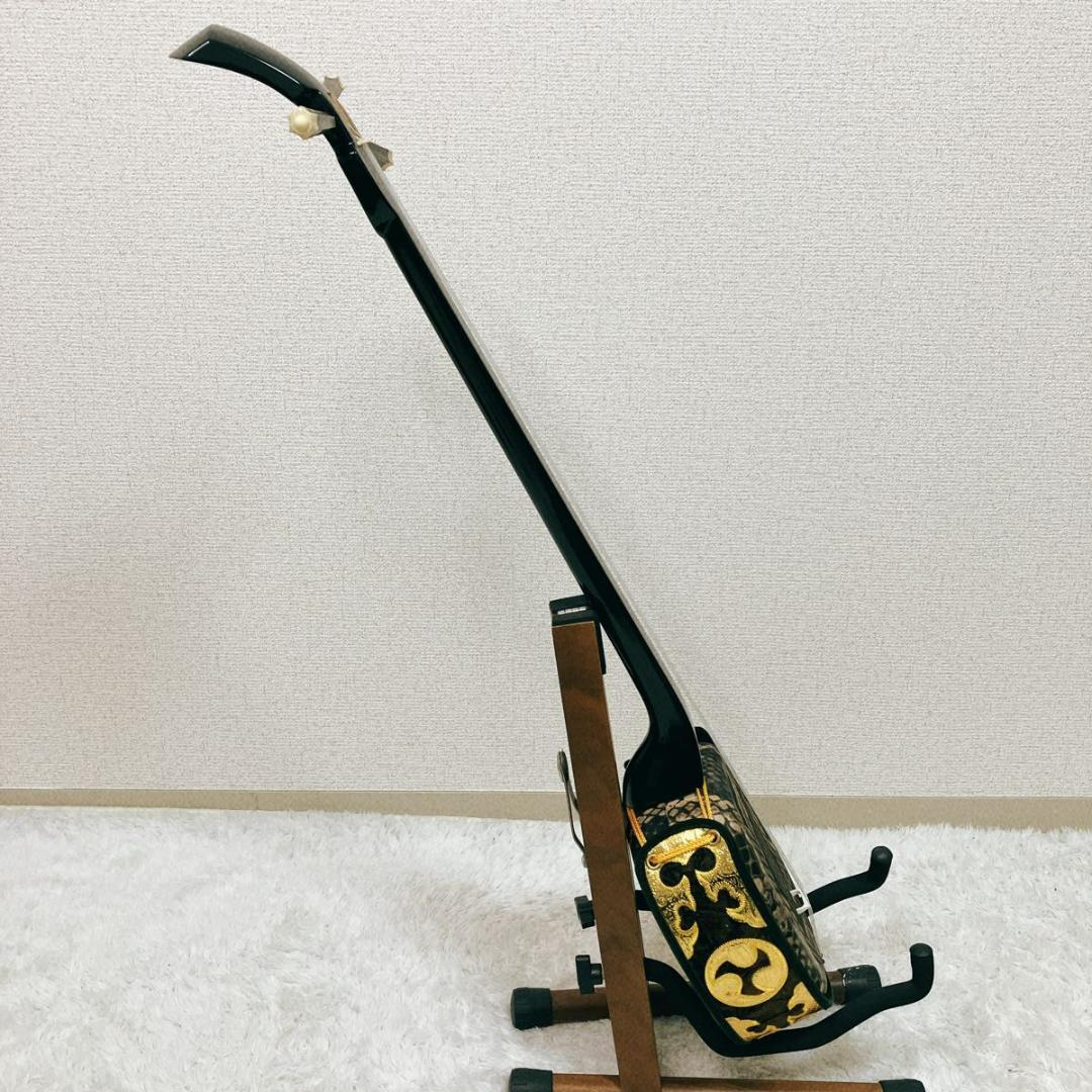 【美品】沖縄三線 ソフトケース付き 入門者向け 弦楽器 和楽器 人工革 蛇味線