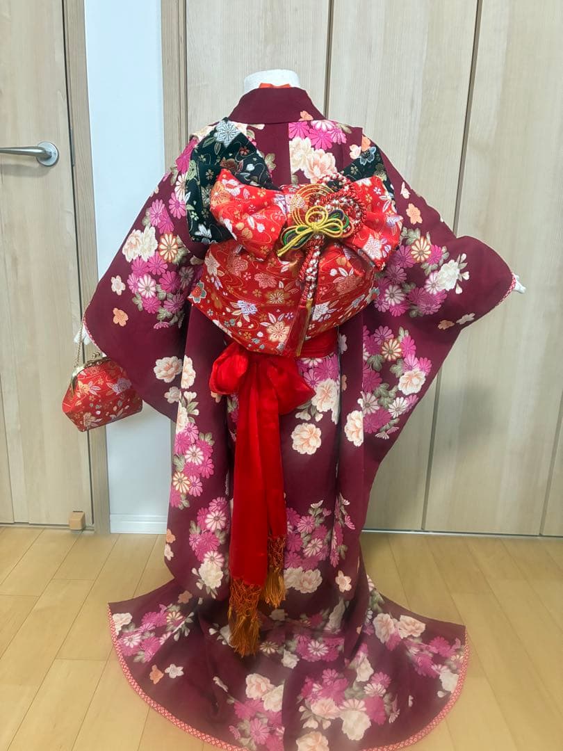 七五三 7歳 引き振袖　女の子 着物フルセット