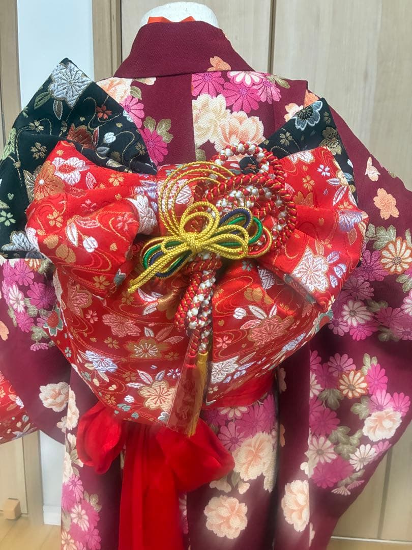 七五三 7歳 引き振袖　女の子 着物フルセット