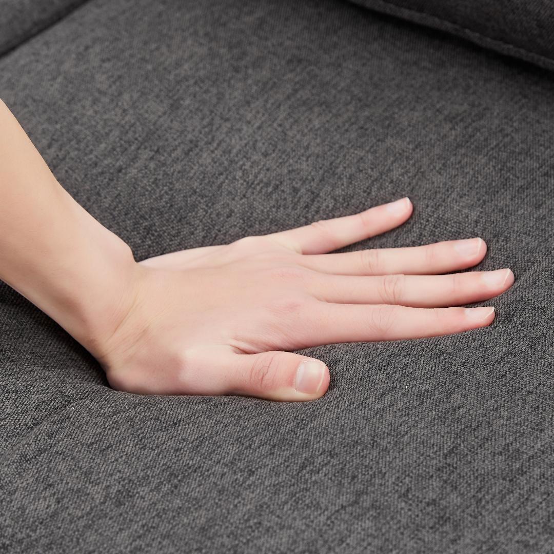 【新品】収納付き2人掛けソファ 木脚着脱可能 コンパクト