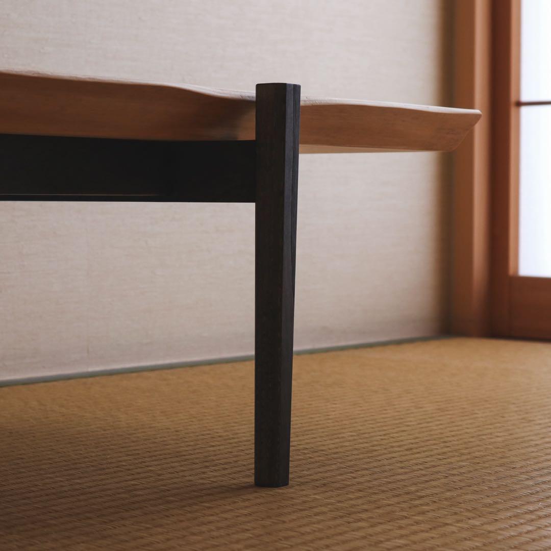 杉の黒脚ローテーブル　其の１