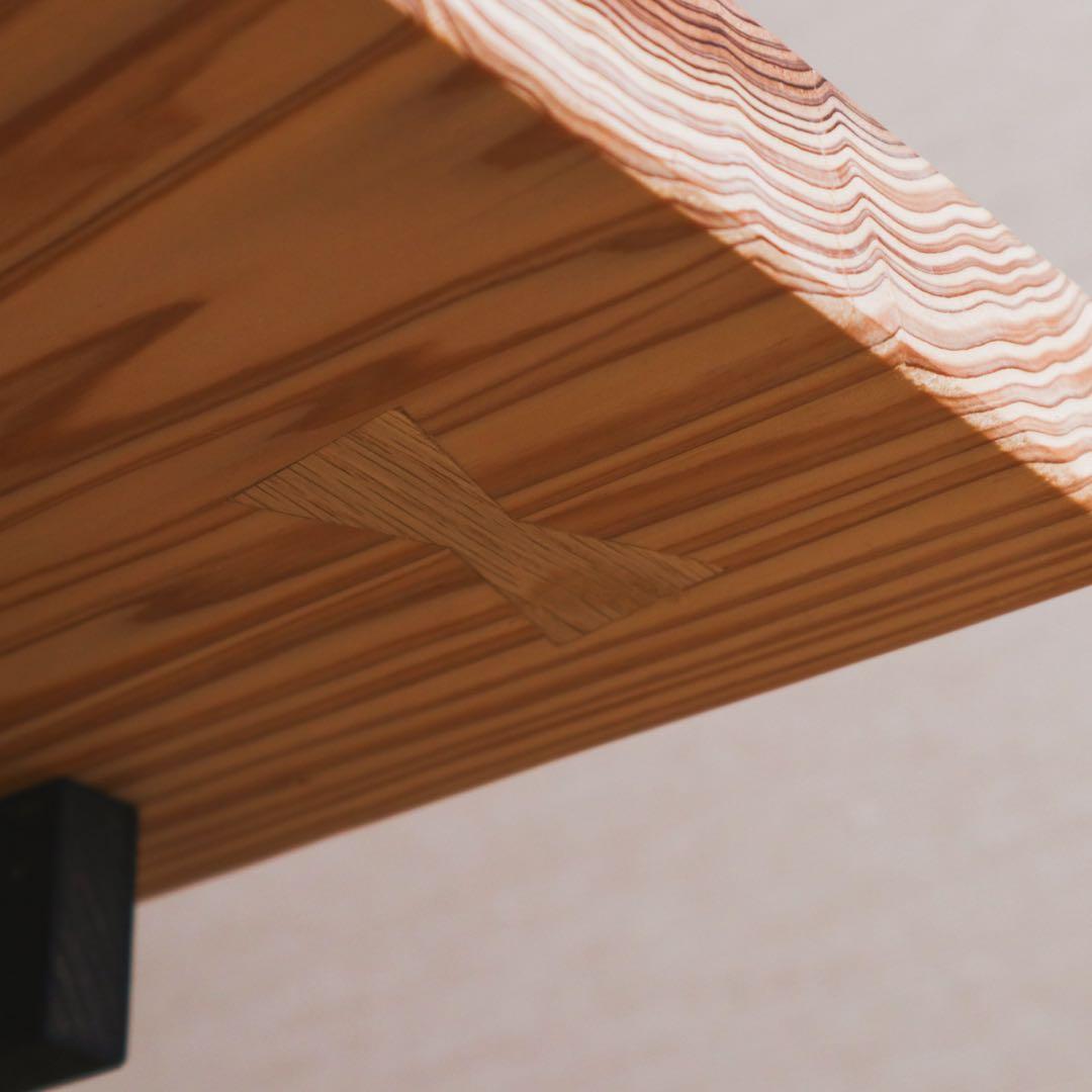 杉の黒脚ローテーブル　其の１