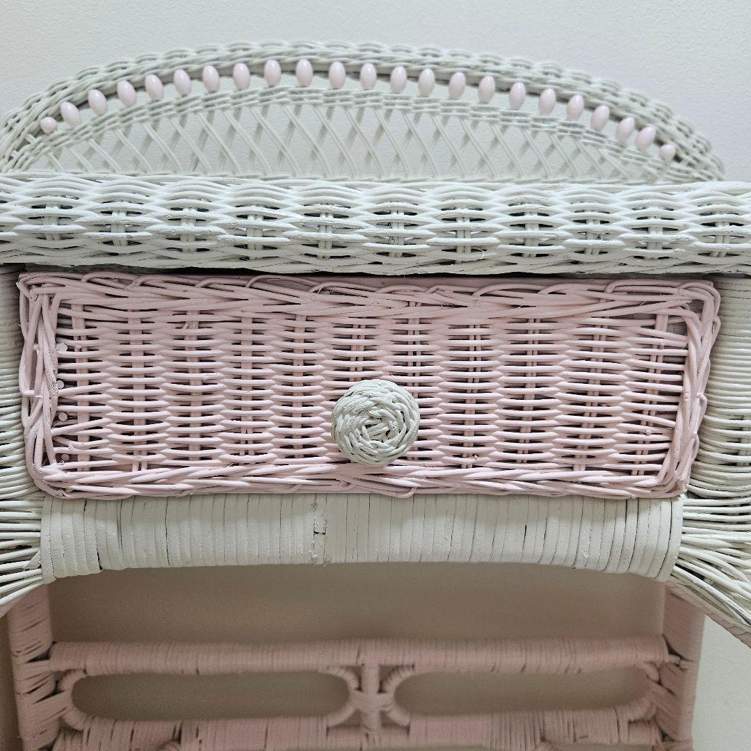 送料8600円込み★ウィッカー ヴィンテージ デスク ラタン 机