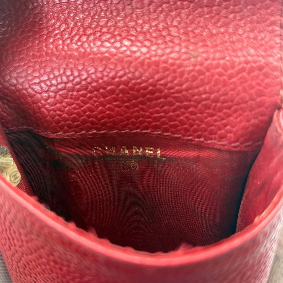 CHANEL 　シャネル　レザー　タバコケース　ヴィンテージ　ボルドー