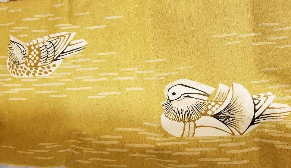 人間国宝作:友禅染タペストリー