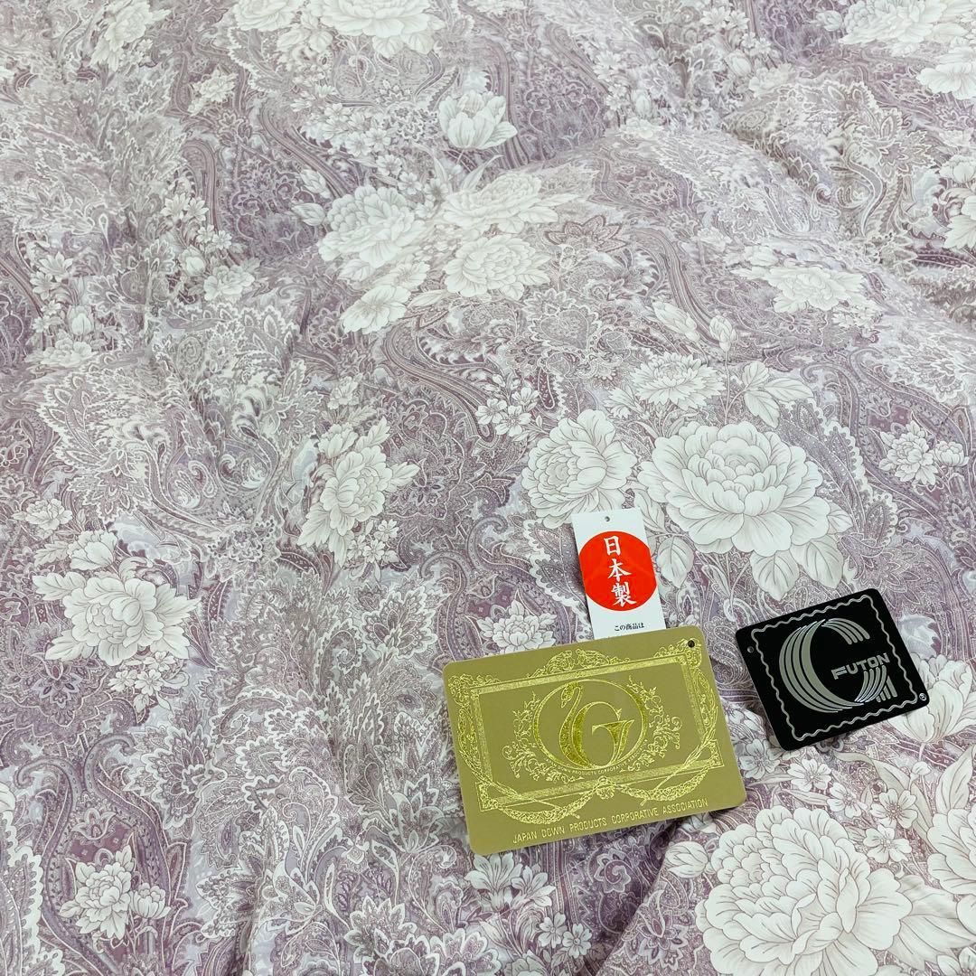 羽毛布団 シングル ポーランド産ホワイトマザーグース 軽量生地 25883