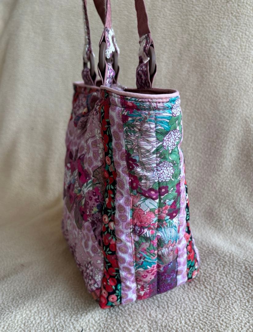 注意:予約品:ミニトートバッグ＊パッチワークキルト＊