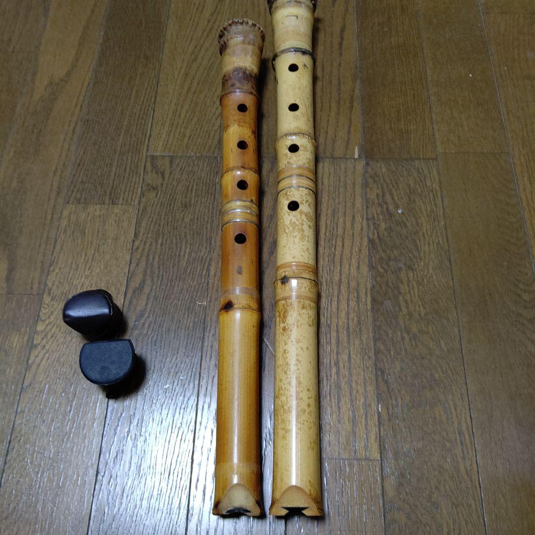 諏訪銘　尺八二管　和楽器　伝統楽器　一尺八寸と一尺六寸管