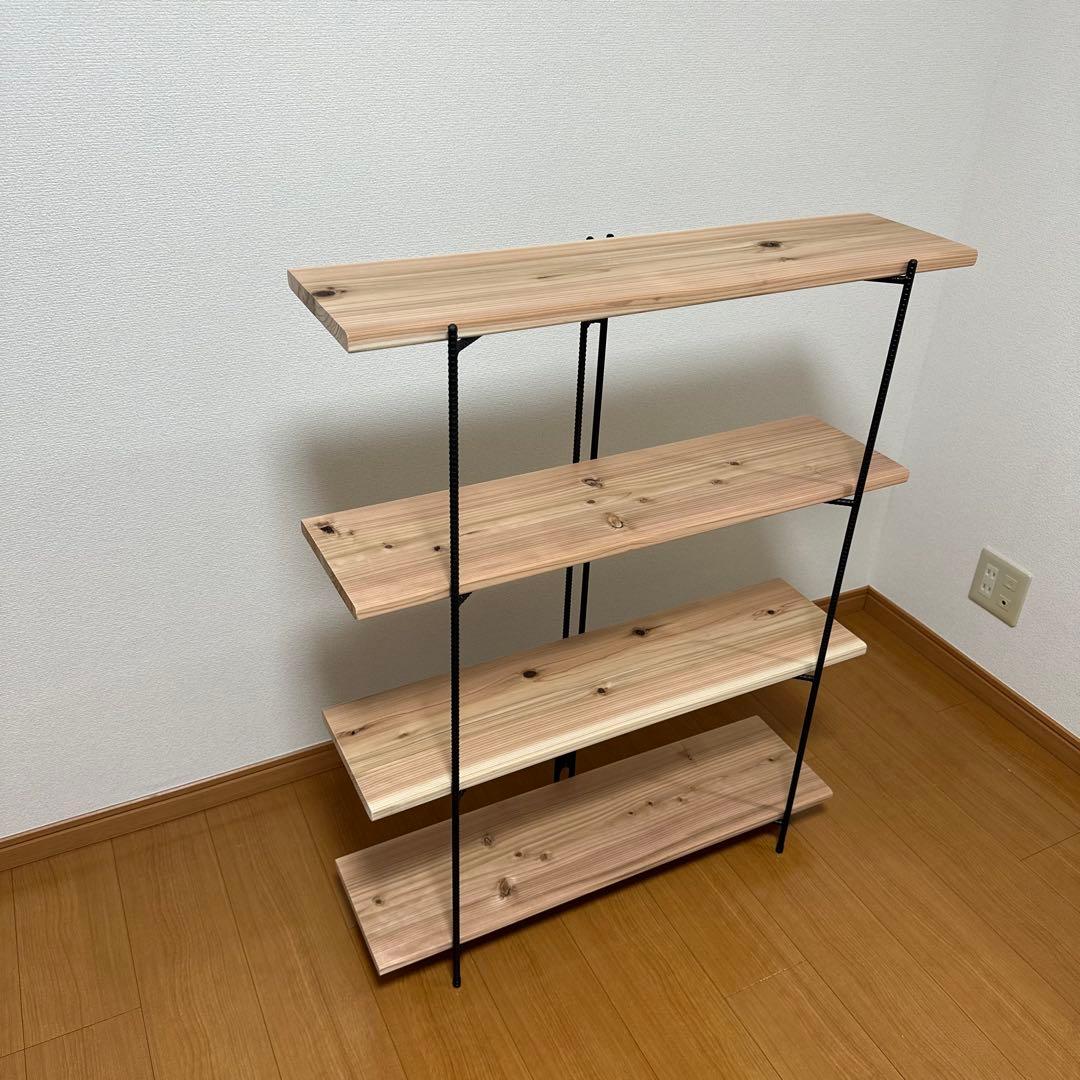 折り畳みラック　アイアンシェルフ　アイアンラック　4段　什器　飾り棚　観葉植物棚