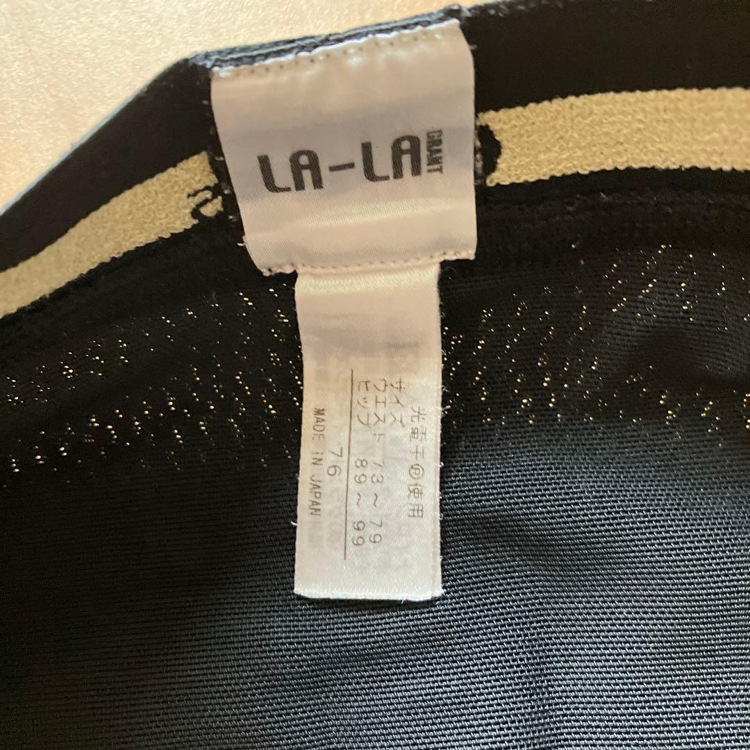 LA-LA ドレナージュスパッツ76 ブラック×ブラック