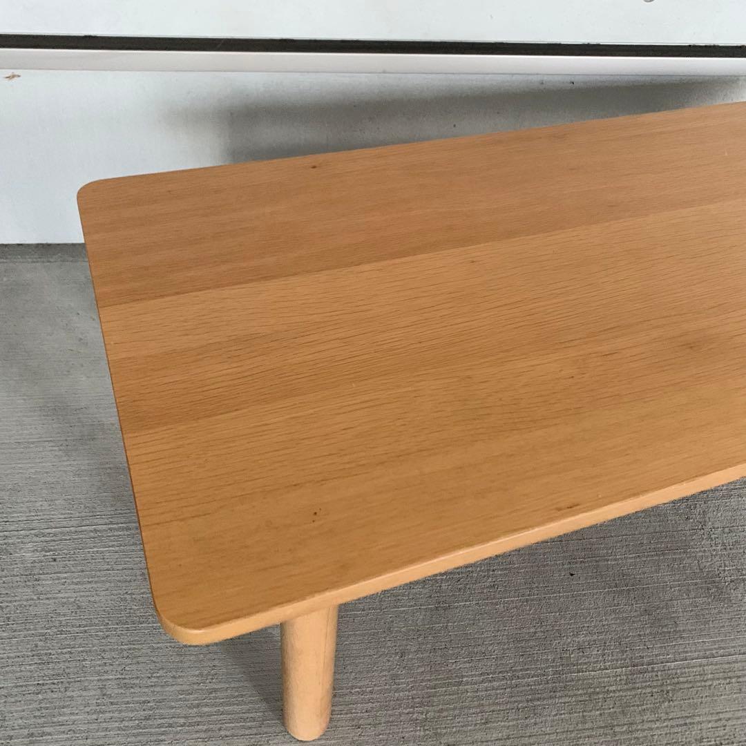 【美品】MUJI 無印良品 木製ローテーブル オーク材
