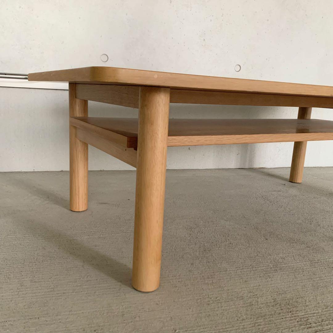 【美品】MUJI 無印良品 木製ローテーブル オーク材