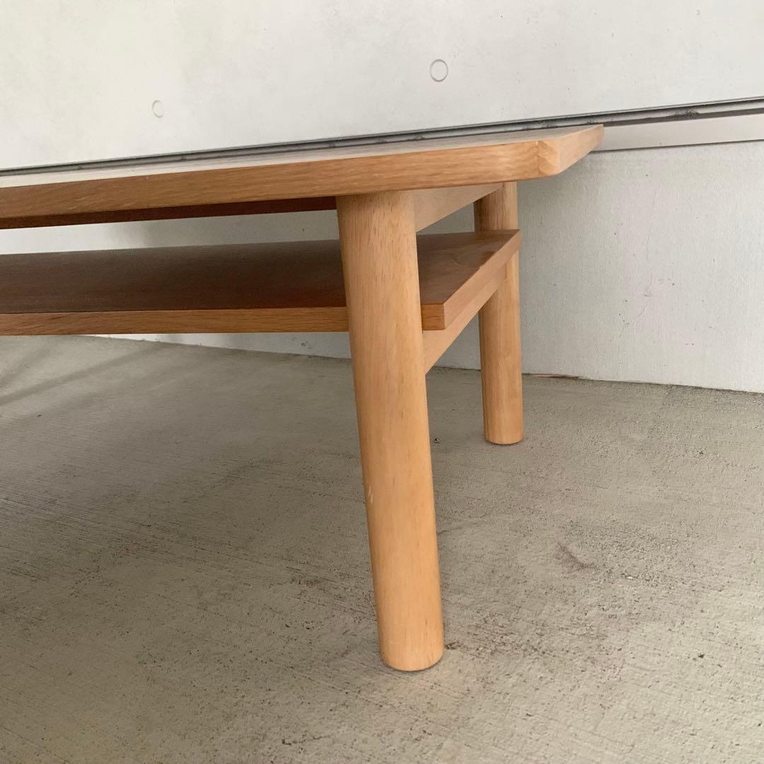 【美品】MUJI 無印良品 木製ローテーブル オーク材