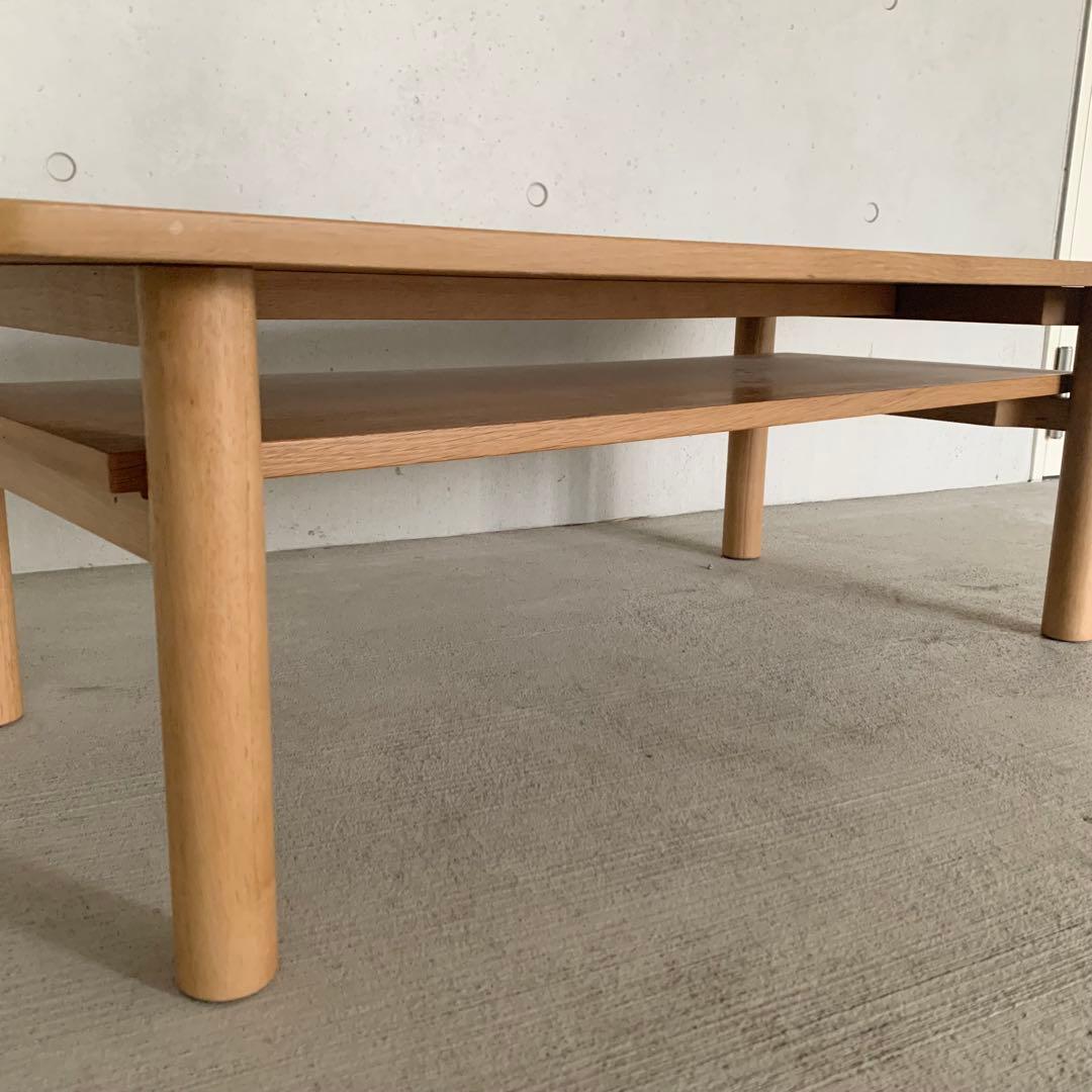 【美品】MUJI 無印良品 木製ローテーブル オーク材