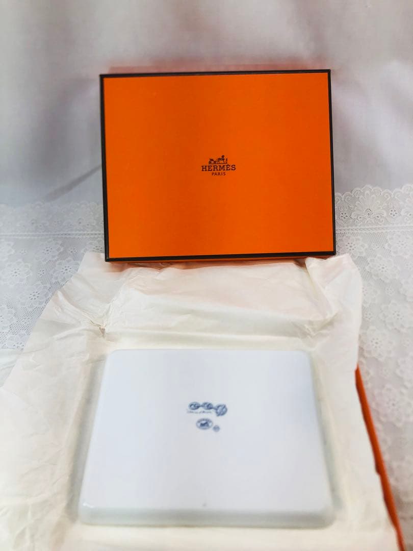 HERMES チェーンモチーフ 長方形皿
