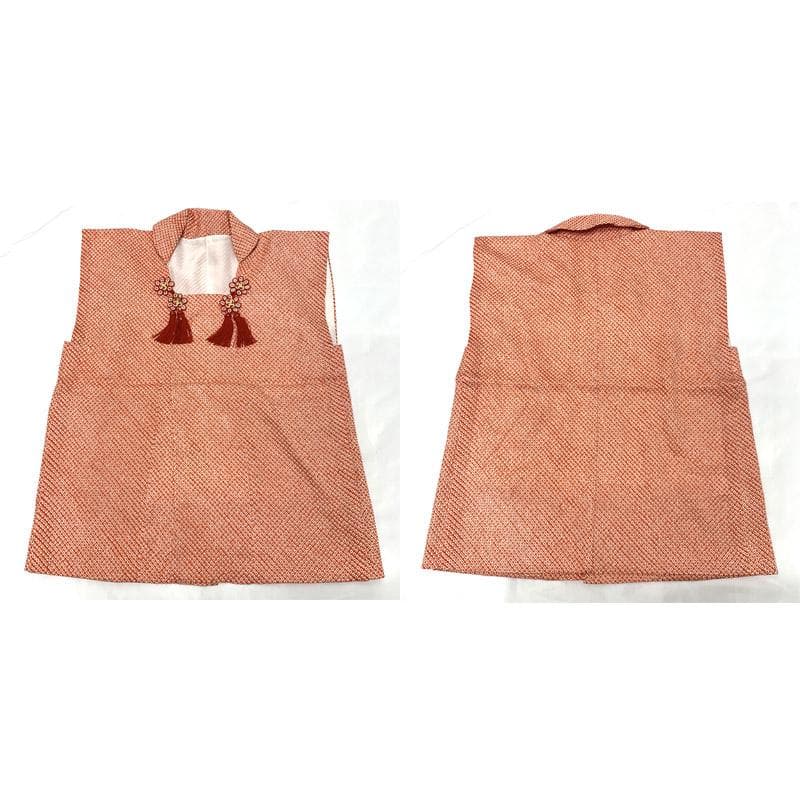 502ag31■七五三 節句 総絞り 七歳 女児 着物&被布■状態良好