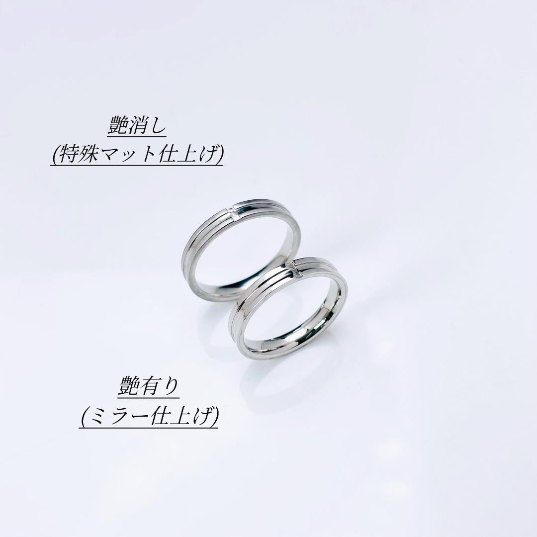 ふたりを繋ぐクロス ペアリング シルバー ピンクゴールド 十字架 ステンレス