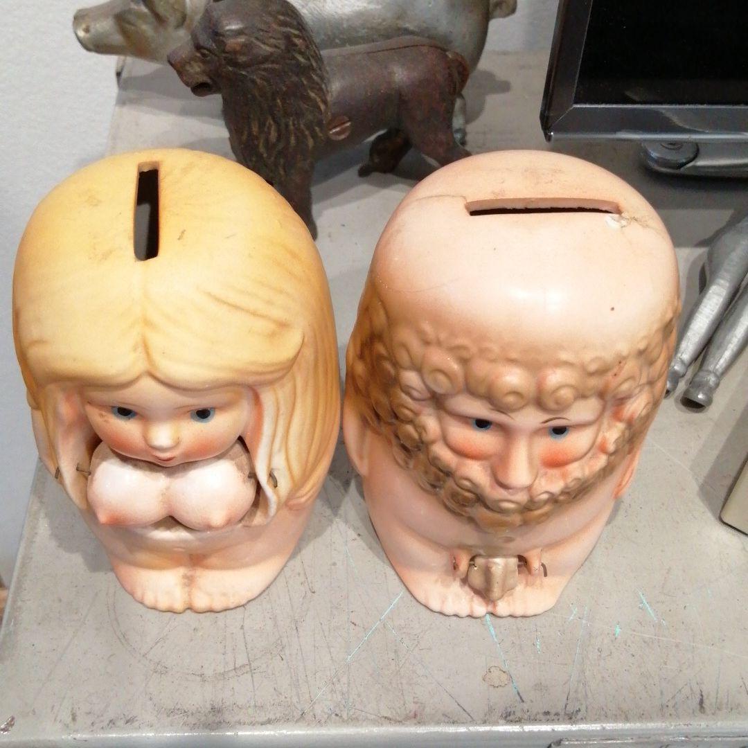 アダムとイブ　貯金箱　激レア