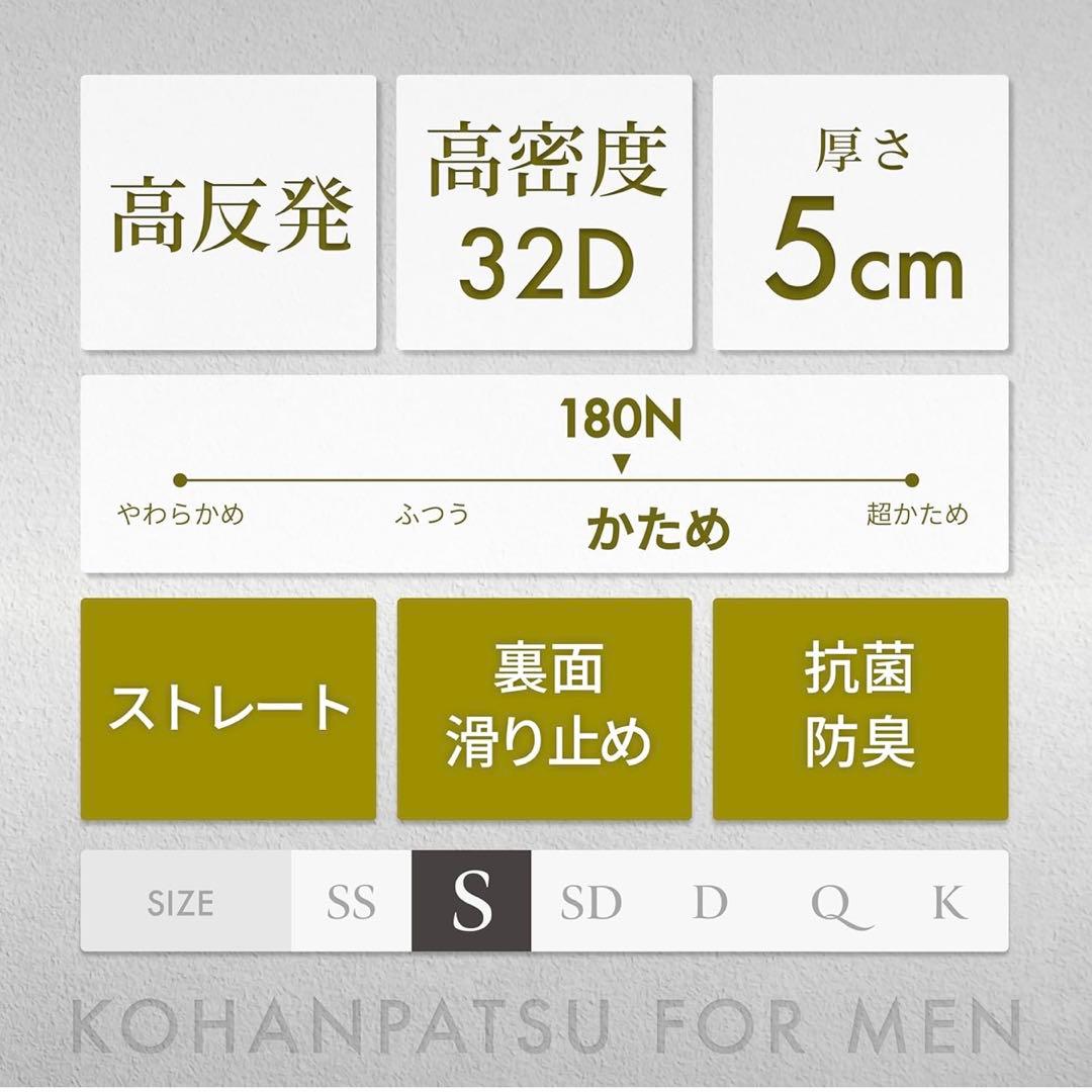 GOKUMIN 高反発マットレス 厚さ5cm 硬め 180N 耐圧分散